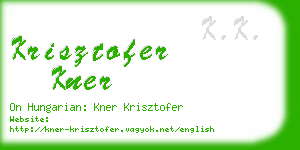 krisztofer kner business card